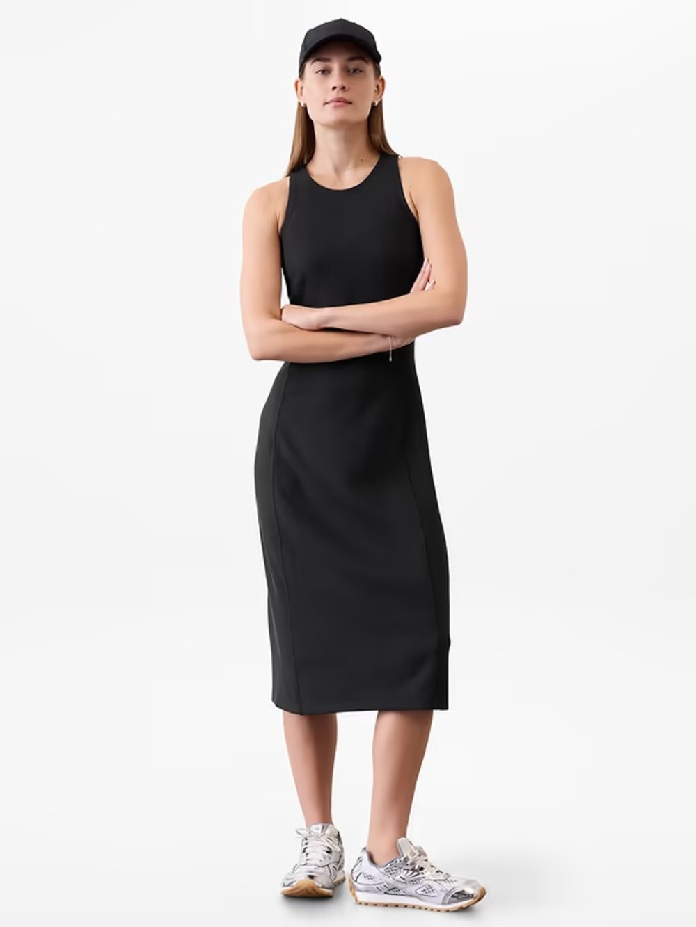 Athleta Black Sleeveless Maxi Dress